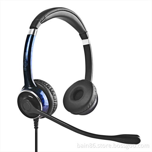 FC22 RJ over-ear headset with microphone for call center game online learning customer service